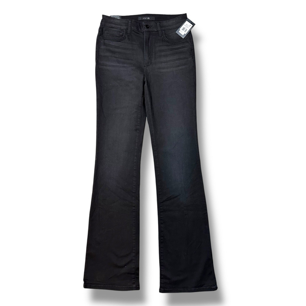 Joes Jeans Flawless High Rise Curvy Bootcut Black Womens Jeans 28x33 Whiskering